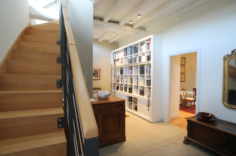 escalier a angers avec bibliotheque