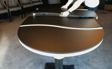 table avec rallonge restaurant